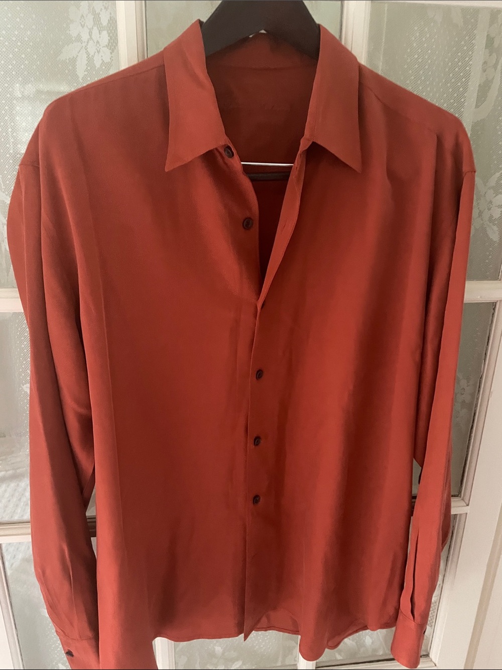 Tommy Bahama Rust Orange Long Sleeve Dress Shirt